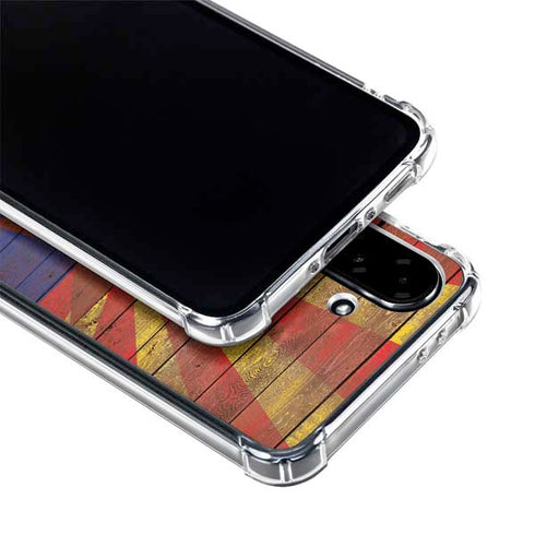 Arizona Flag Dark Wood Galaxy A36 5G Clear Case