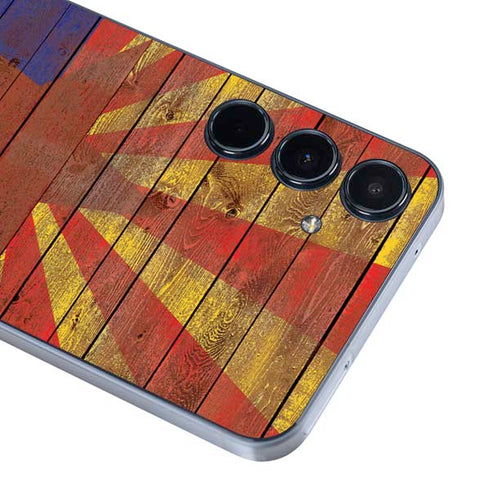 Arizona Flag Dark Wood Galaxy A55 5G Skin