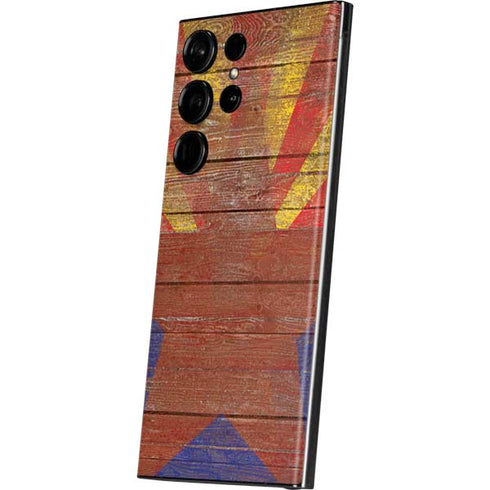 Arizona Flag Dark Wood Galaxy Skins