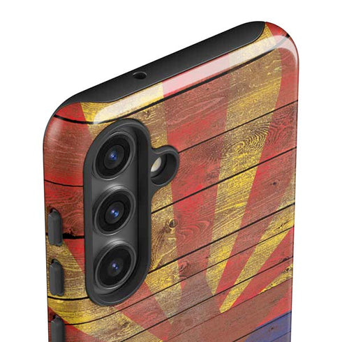 Arizona Flag Dark Wood Galaxy S25 Plus Impact Case