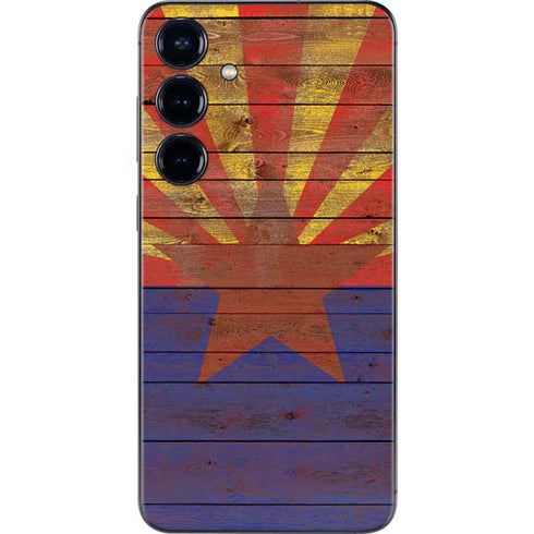 Arizona Flag Dark Wood Galaxy S24 Plus Skin