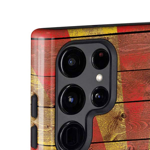 Arizona Flag Dark Wood Galaxy S25 Ultra Impact Case