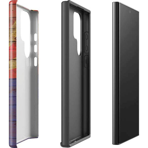 Arizona Flag Dark Wood Galaxy S25 Ultra Impact Case