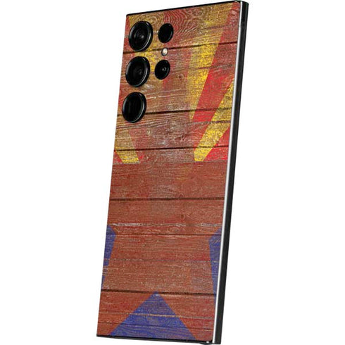 Arizona Flag Dark Wood Galaxy S25 Ultra Skin
