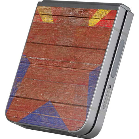 Arizona Flag Dark Wood Galaxy Z Flip6 Skin