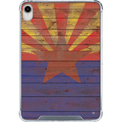 Arizona Flag Dark Wood iPad 11th Gen (2025) Clear Case