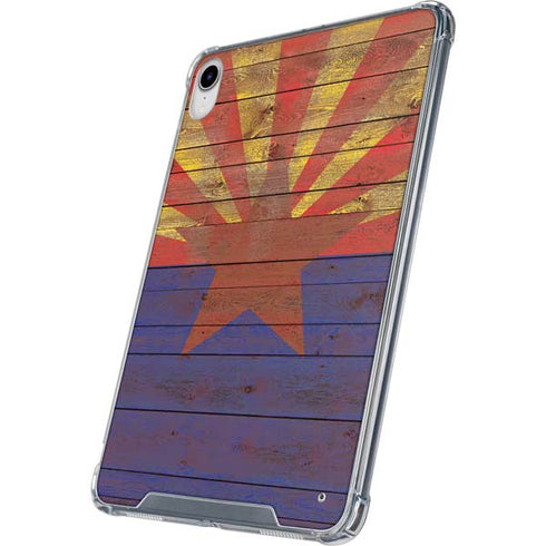 Arizona Flag Dark Wood iPad 11th Gen (2025) Clear Case
