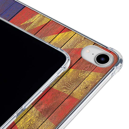 Arizona Flag Dark Wood iPad 11th Gen (2025) Clear Case