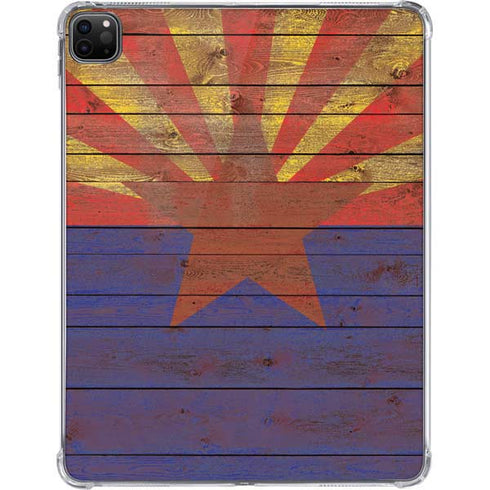 Arizona Flag Dark Wood iPad Pro 11in (2024) Clear Case