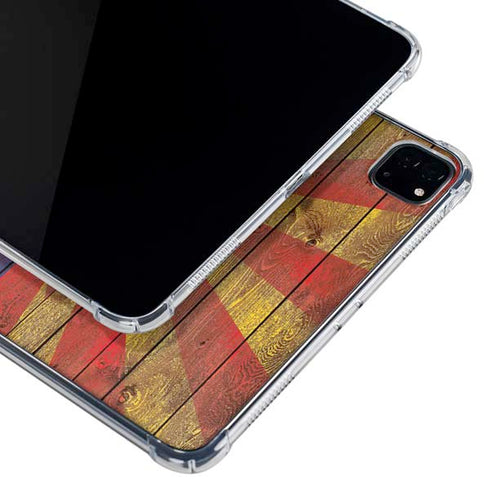 Arizona Flag Dark Wood iPad Pro 11in (2024) Clear Case