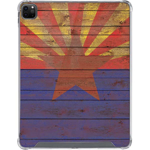 Arizona Flag Dark Wood iPad Cases