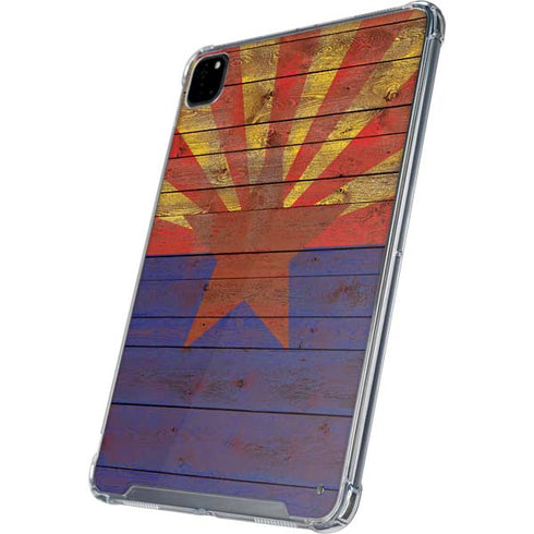 Arizona Flag Dark Wood iPad Cases