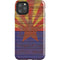 Arizona Flag Dark Wood iPhone Cases