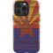 Arizona Flag Dark Wood iPhone 15 Pro Impact Case