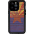 Arizona Flag Dark Wood iPhone 15 Pro Waterproof Case