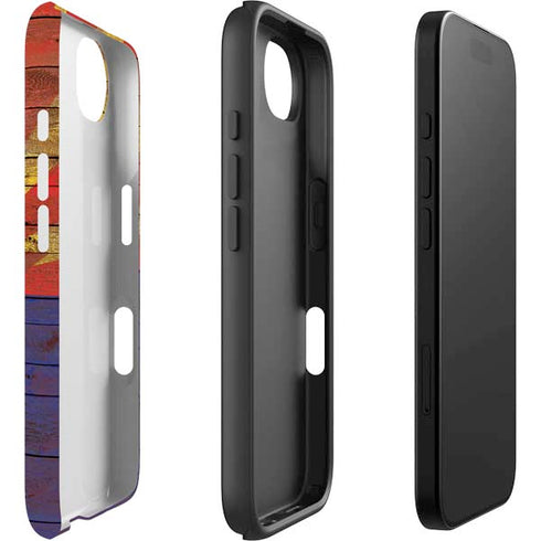 Arizona Flag Dark Wood iPhone 16e Impact Case