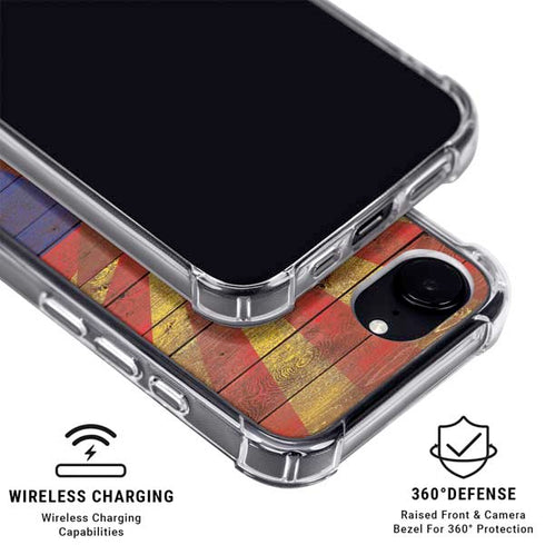 Arizona Flag Dark Wood iPhone 16e MagSafe Case