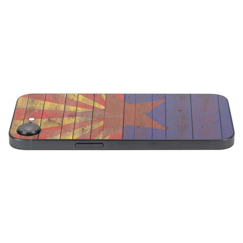 Arizona Flag Dark Wood iPhone 16e Skin