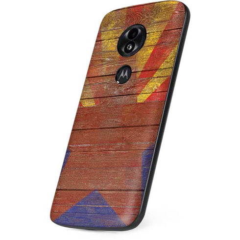 Arizona Flag Dark Wood Moto E5 Play Skin