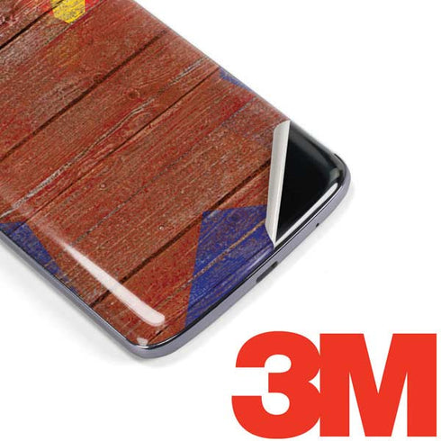 Arizona Flag Dark Wood Moto E5 Plus Skin