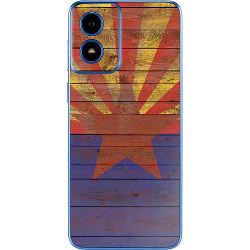 Arizona Flag Dark Wood Moto G Play 4G (2024) Skin