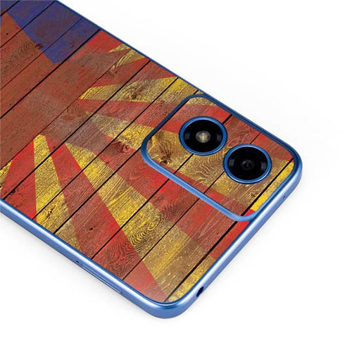 Arizona Flag Dark Wood Moto G Play 4G (2024) Skin