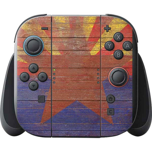 Arizona Flag Dark Wood Nintendo Switch 2 (2025) with Joy-Con Skin