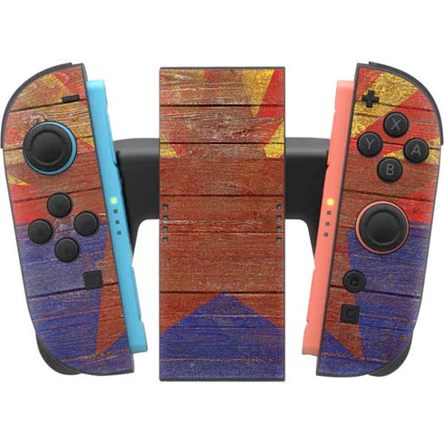 Arizona Flag Dark Wood Nintendo Switch 2 (2025) Joy-Con Controller Skin