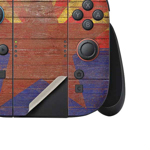 Arizona Flag Dark Wood Nintendo Switch 2 (2025) Joy-Con Controller Skin
