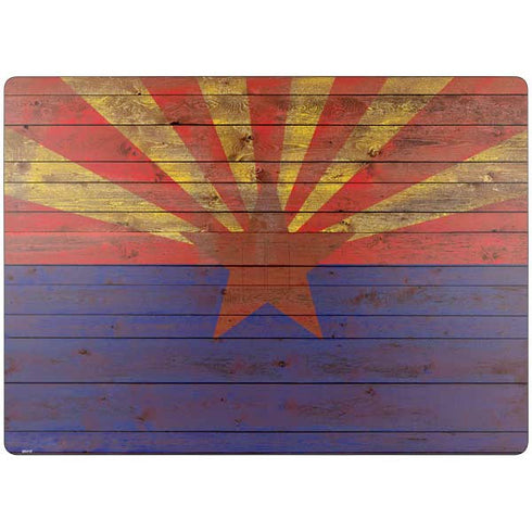 Arizona Flag Dark Wood Surface Laptop 7 13.8in Skin