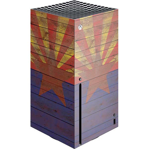 Arizona Flag Dark Wood Xbox Series X Skins
