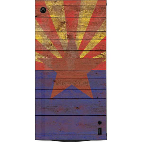 Arizona Flag Dark Wood XBox Series X Digital Edition Console Skin