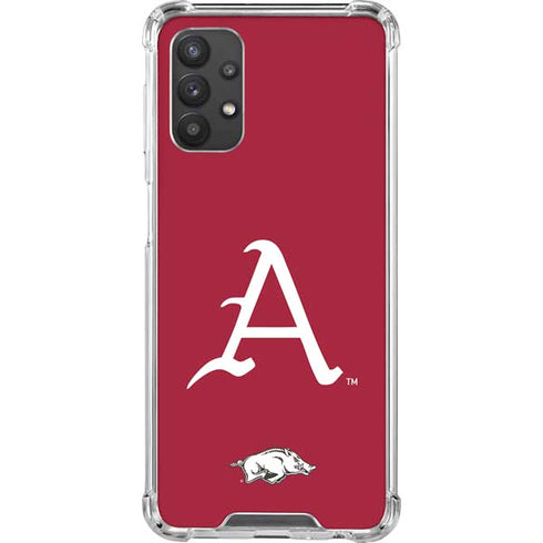 University of Arkansas-Fayetteville A Red Galaxy A32 5G Clear Case