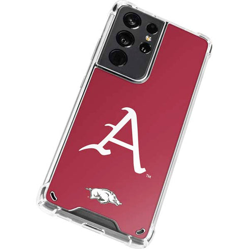 University of Arkansas-Fayetteville A Red Galaxy S21 Ultra 5G Clear Case
