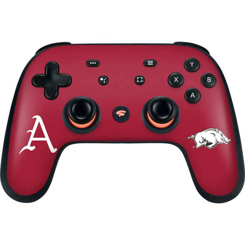 University of Arkansas-Fayetteville A Red Google Stadia Controller Skin