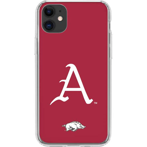 University of Arkansas-Fayetteville A Red iPhone 11 Clear Case