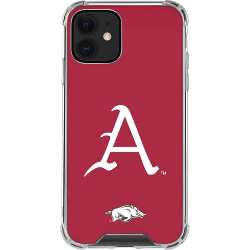 University of Arkansas-Fayetteville A Red iPhone 12 Clear Case
