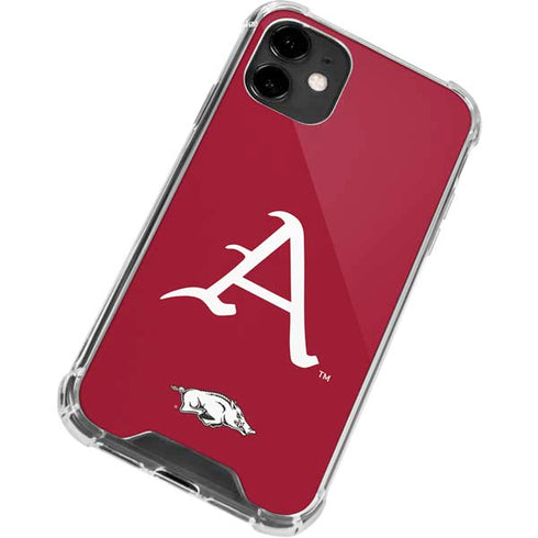 University of Arkansas-Fayetteville A Red iPhone 12 Clear Case