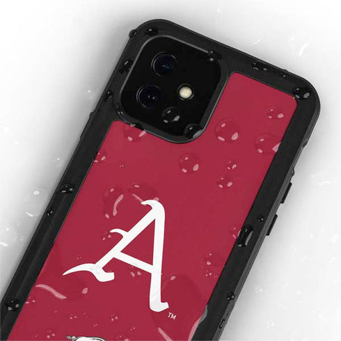 University of Arkansas-Fayetteville A Red iPhone 12 Mini Waterproof Case