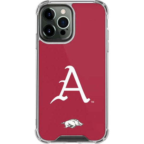 University of Arkansas-Fayetteville A Red iPhone 13 Pro Max Clear Case