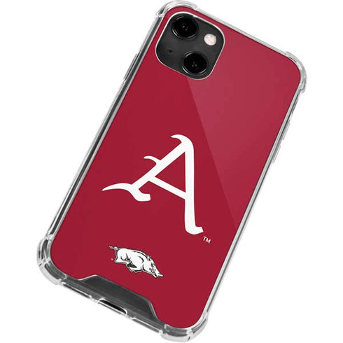 University of Arkansas-Fayetteville A Red iPhone 14 Clear Case