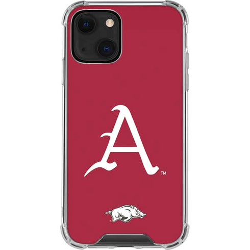 University of Arkansas-Fayetteville A Red iPhone 14 Plus Clear Case