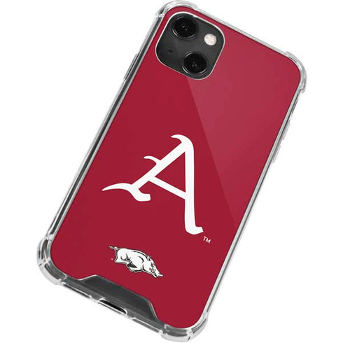 University of Arkansas-Fayetteville A Red iPhone 14 Plus Clear Case