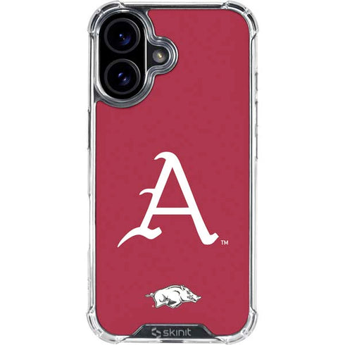 University of Arkansas-Fayetteville A Red iPhone 16 Clear Case