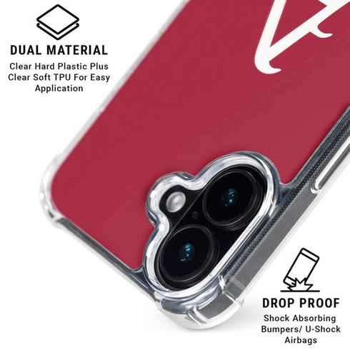 University of Arkansas-Fayetteville A Red iPhone 16 Plus Clear Case