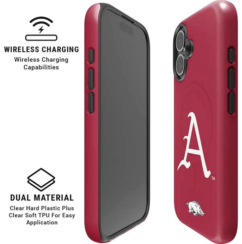 University of Arkansas-Fayetteville A Red iPhone 16 Plus Magsafe Impact Case