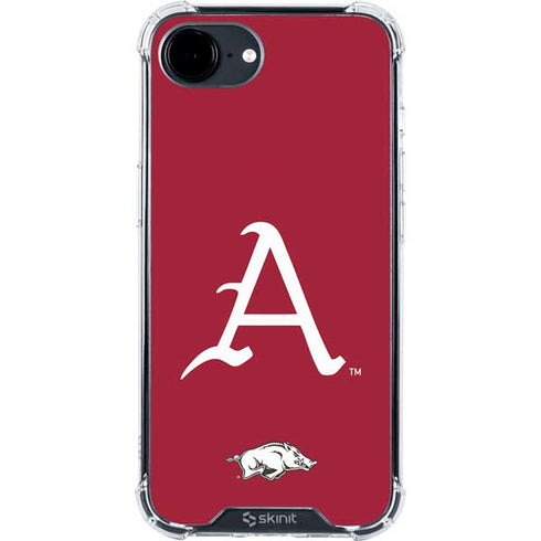 University of Arkansas-Fayetteville A Red iPhone 16e Clear Case