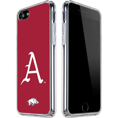 University of Arkansas-Fayetteville A Red iPhone SE (2nd & 3rd Gen) Clear Case