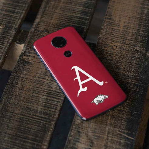 University of Arkansas-Fayetteville A Red Moto E5 Plus Skin