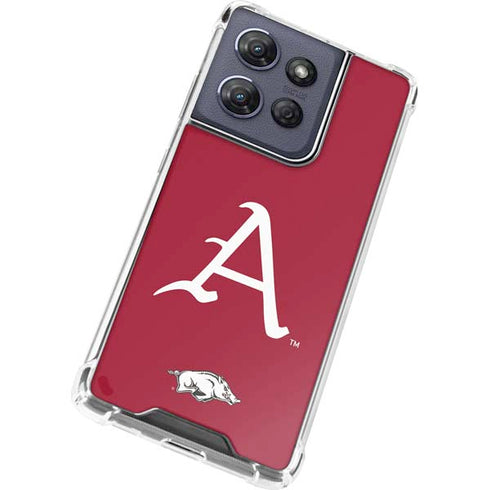 University of Arkansas-Fayetteville A Red Moto G 5G (2025) Clear Case
